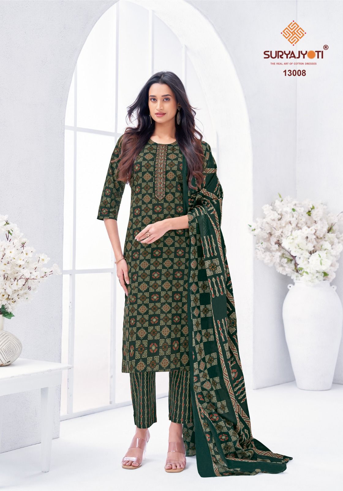 Nikhaar Vol 13 Suryajyoti Readymade Cotton Pant Suits Wholesaler Ahmedabad