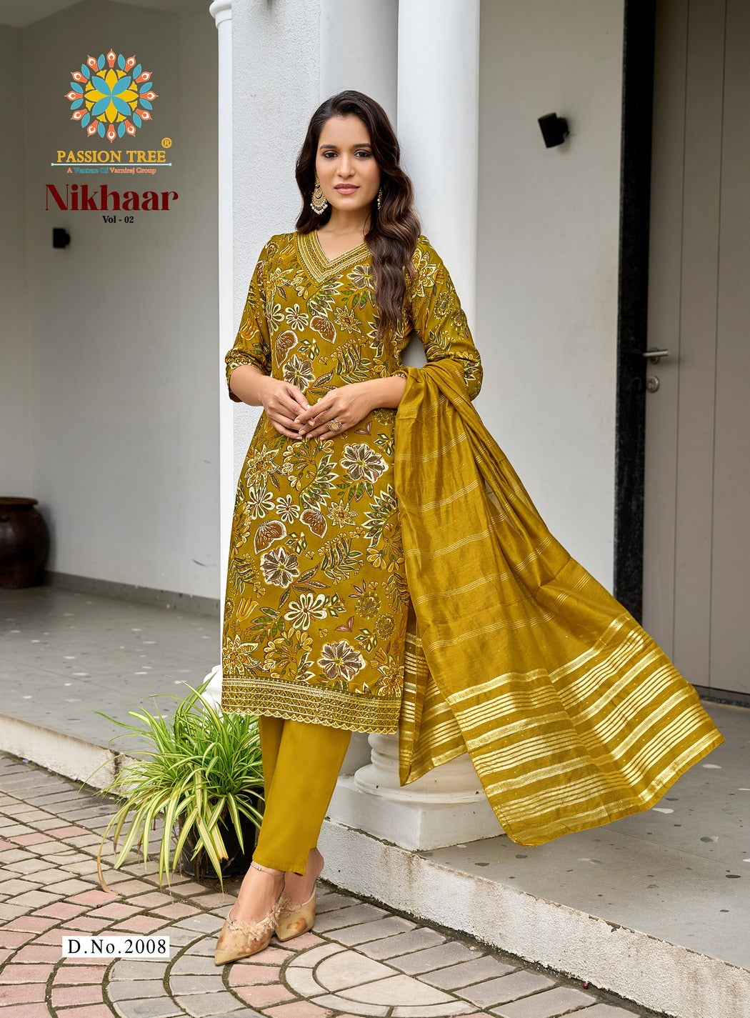 Nikhaar Vol 2 Passion Tree Heavy Rayon Readymade Pant Style Suits Wholesaler Gujarat