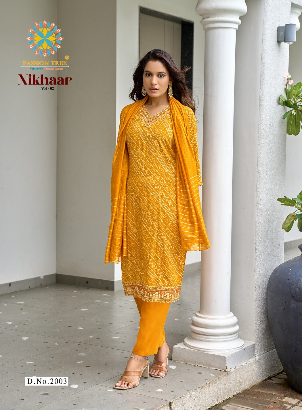 Nikhaar Vol 2 Passion Tree Heavy Rayon Readymade Pant Style Suits Wholesaler Gujarat