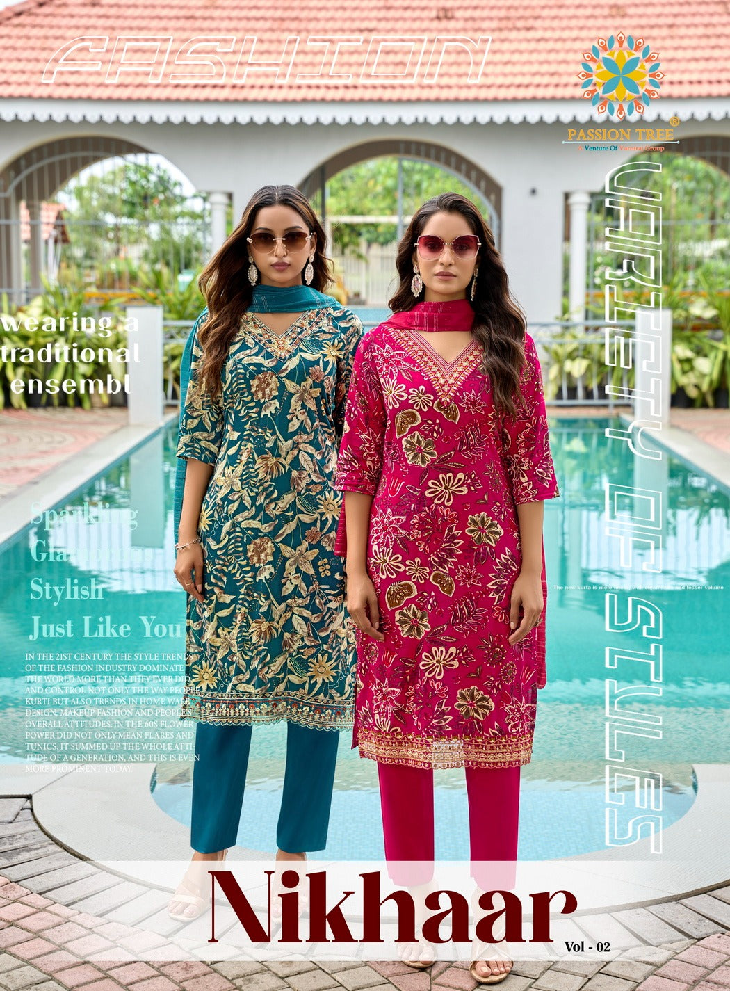 Nikhaar Vol 2 Passion Tree Heavy Rayon Readymade Pant Style Suits Wholesaler Gujarat