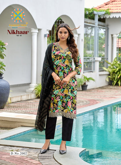 Nikhaar Vol 2 Passion Tree Heavy Rayon Readymade Pant Style Suits Wholesaler Gujarat