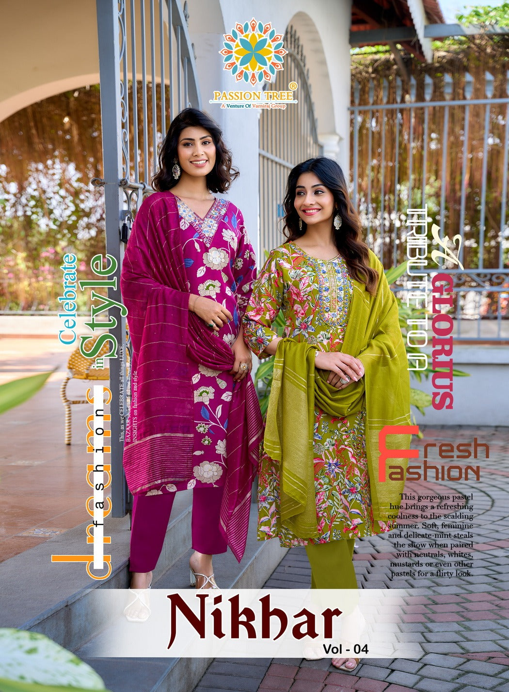 Nikhaar Vol 4 Passion Tree Rayon Readymade Pant Style Suits Manufacturer India