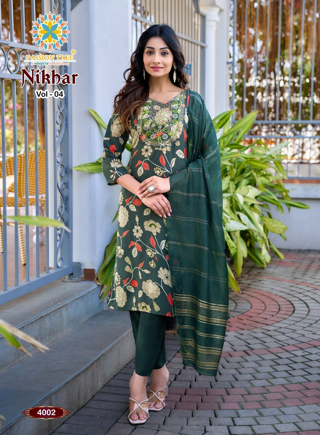 Nikhaar Vol 4 Passion Tree Rayon Readymade Pant Style Suits Manufacturer India