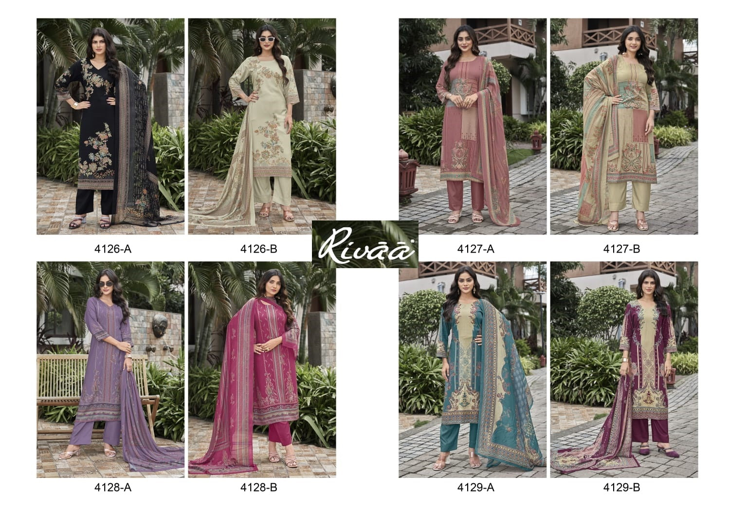 Nikhar 6 Rivaa Pashmina Suits Exporter Ahmedabad