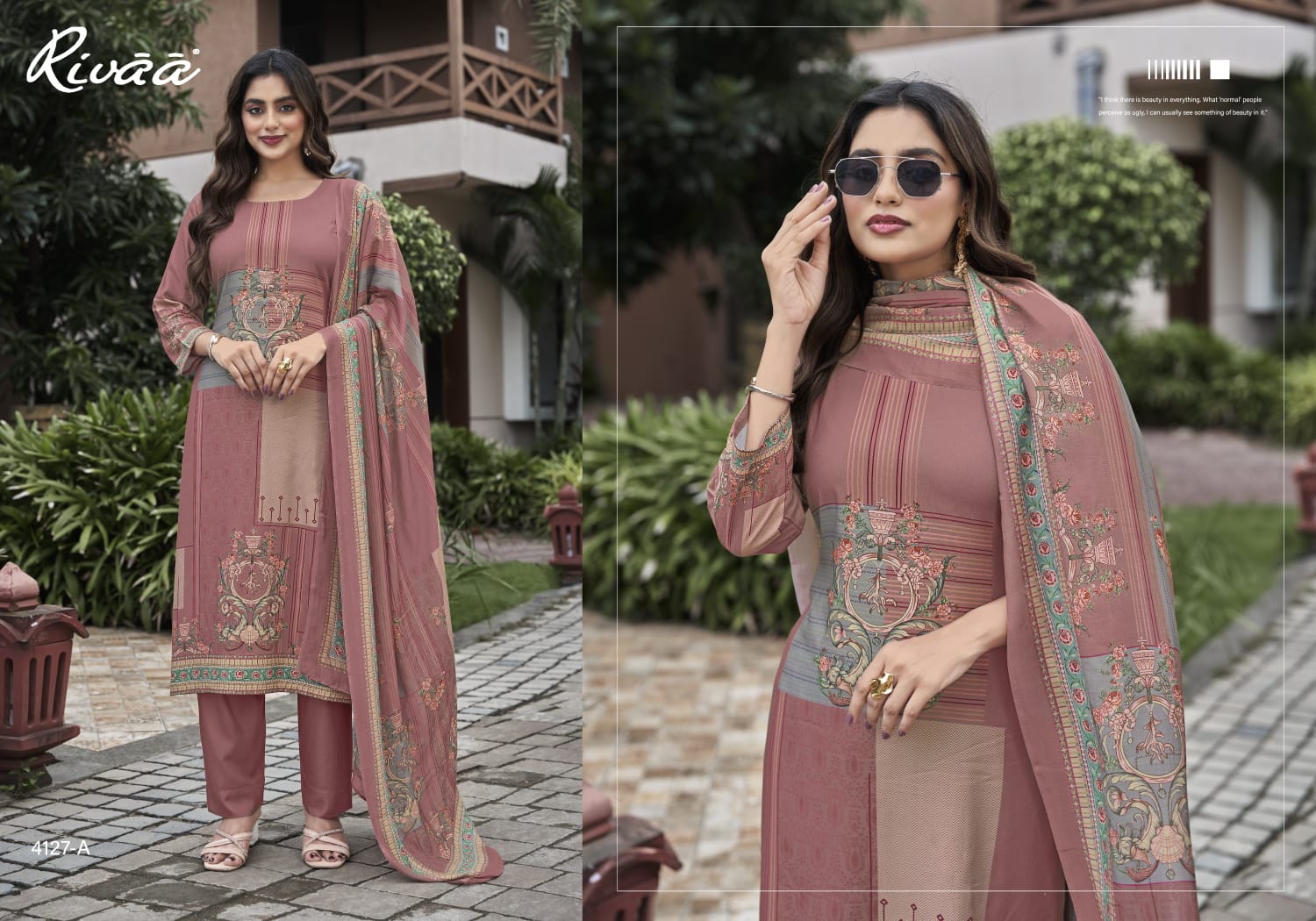 Nikhar 6 Rivaa Pashmina Suits Exporter Ahmedabad