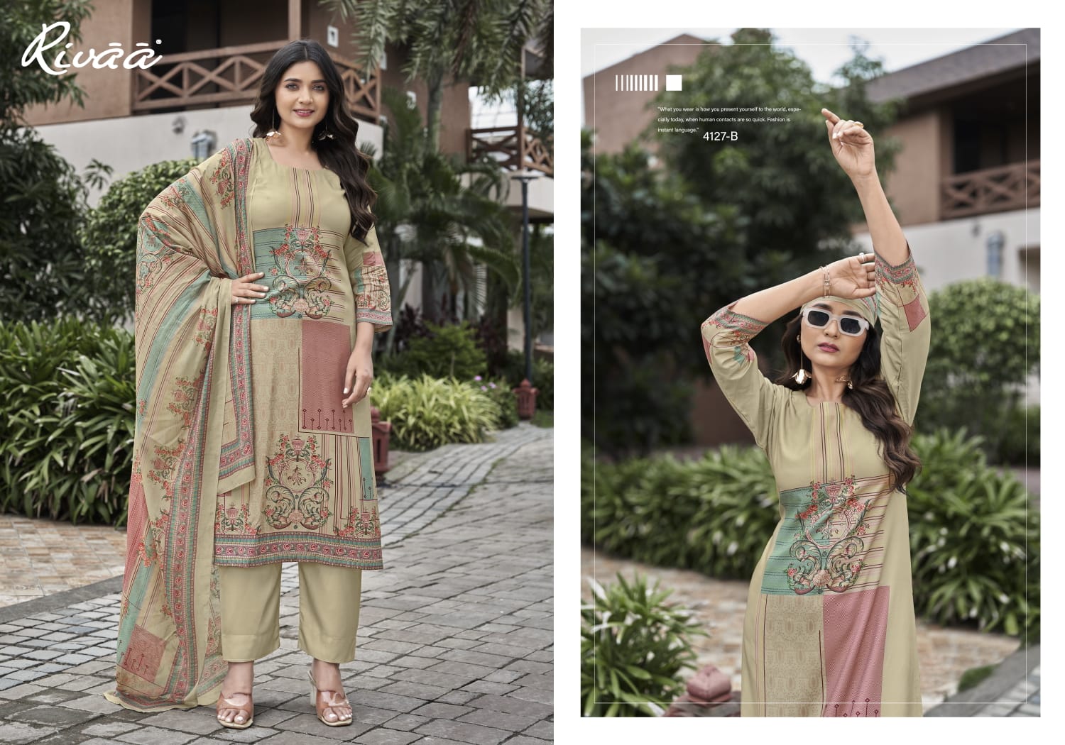 Nikhar 6 Rivaa Pashmina Suits Exporter Ahmedabad