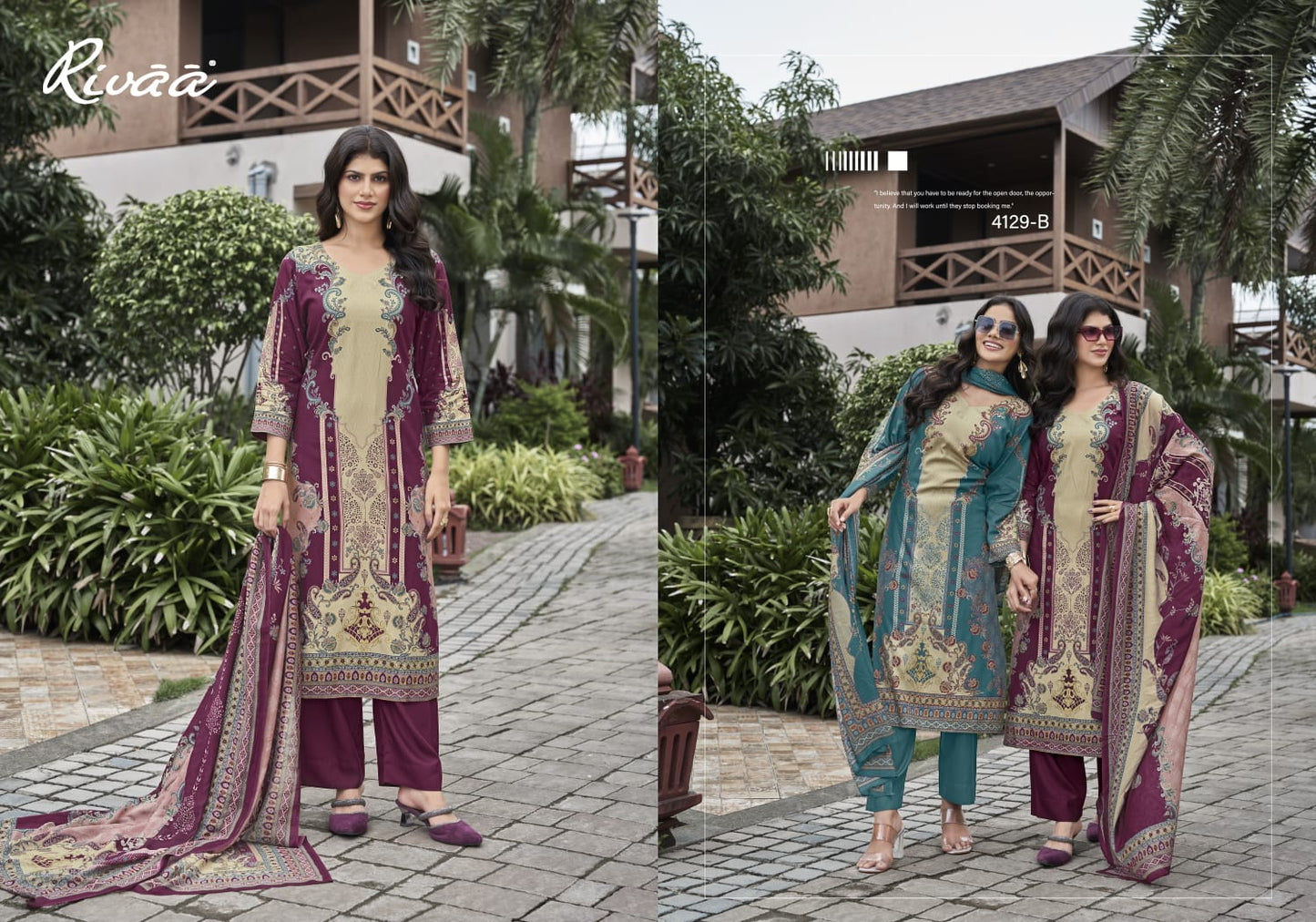 Nikhar 6 Rivaa Pashmina Suits Exporter Ahmedabad