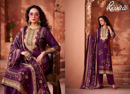 Nikhar 7 Rivaa Pashmina Suits Exporter