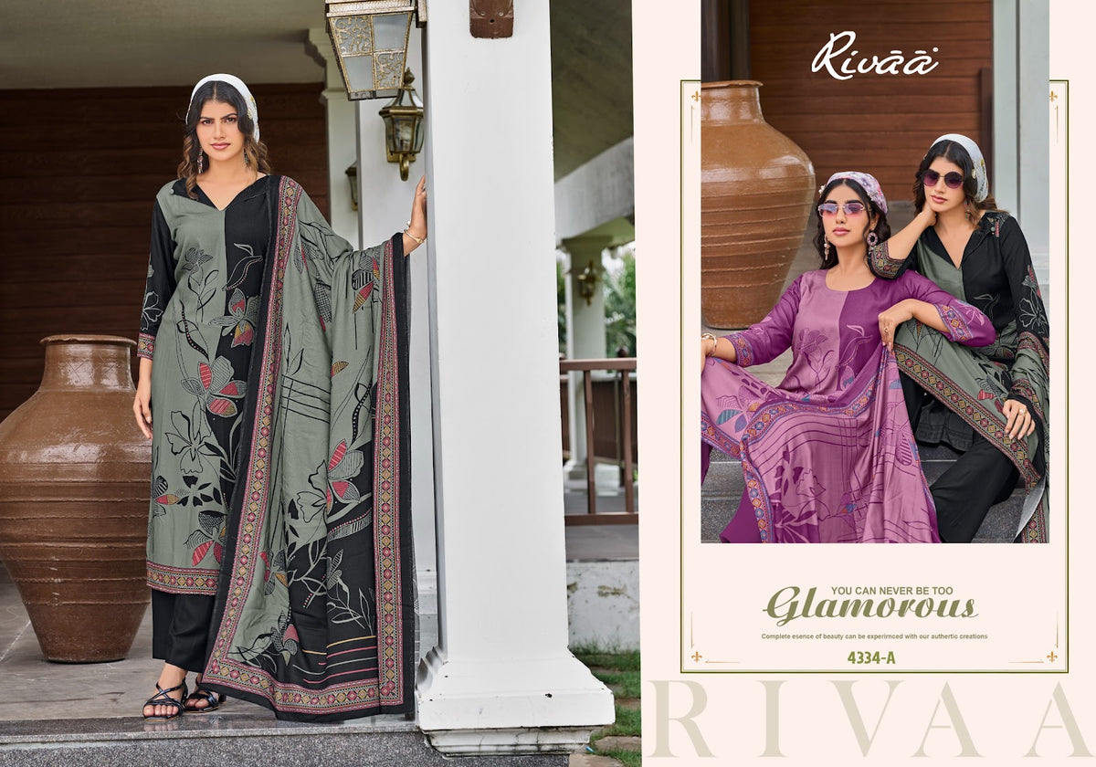 Nikhar 8 Rivaa Viscose Pashmina Suits Manufacturer