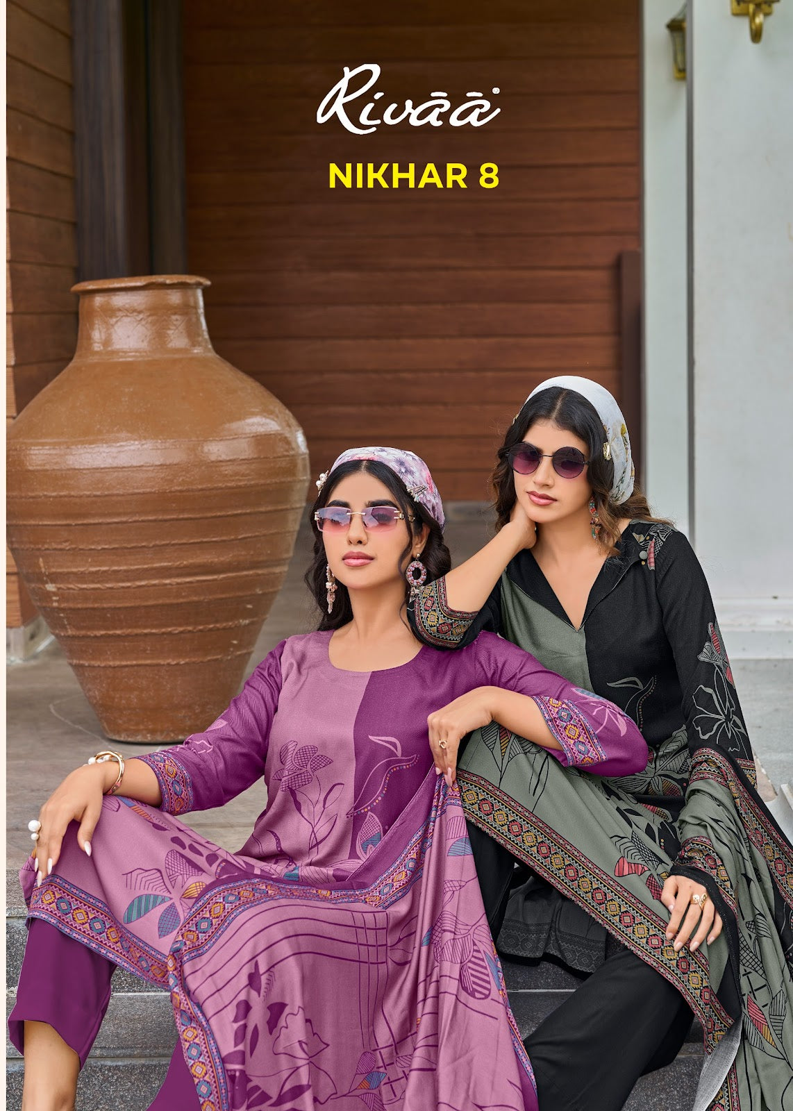 Nikhar 8 Rivaa Viscose Pashmina Suits Manufacturer