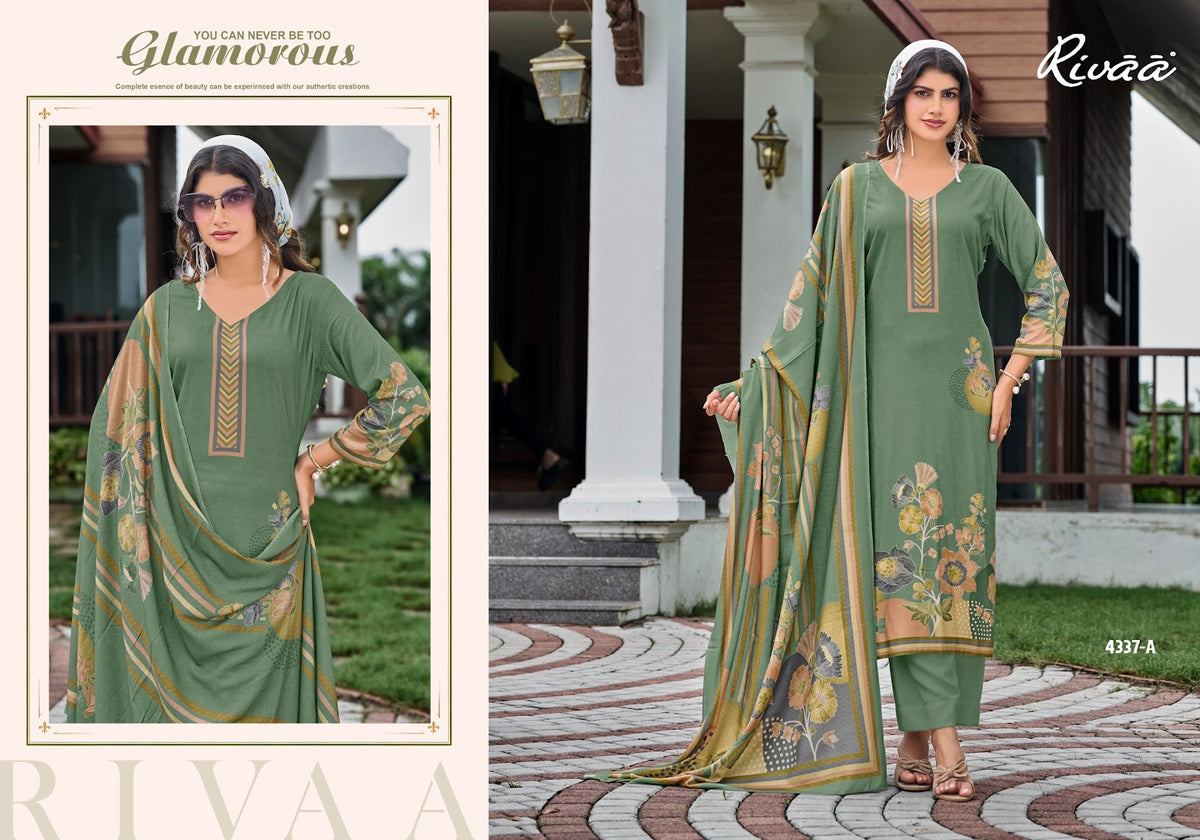 Nikhar 8 Rivaa Viscose Pashmina Suits Manufacturer