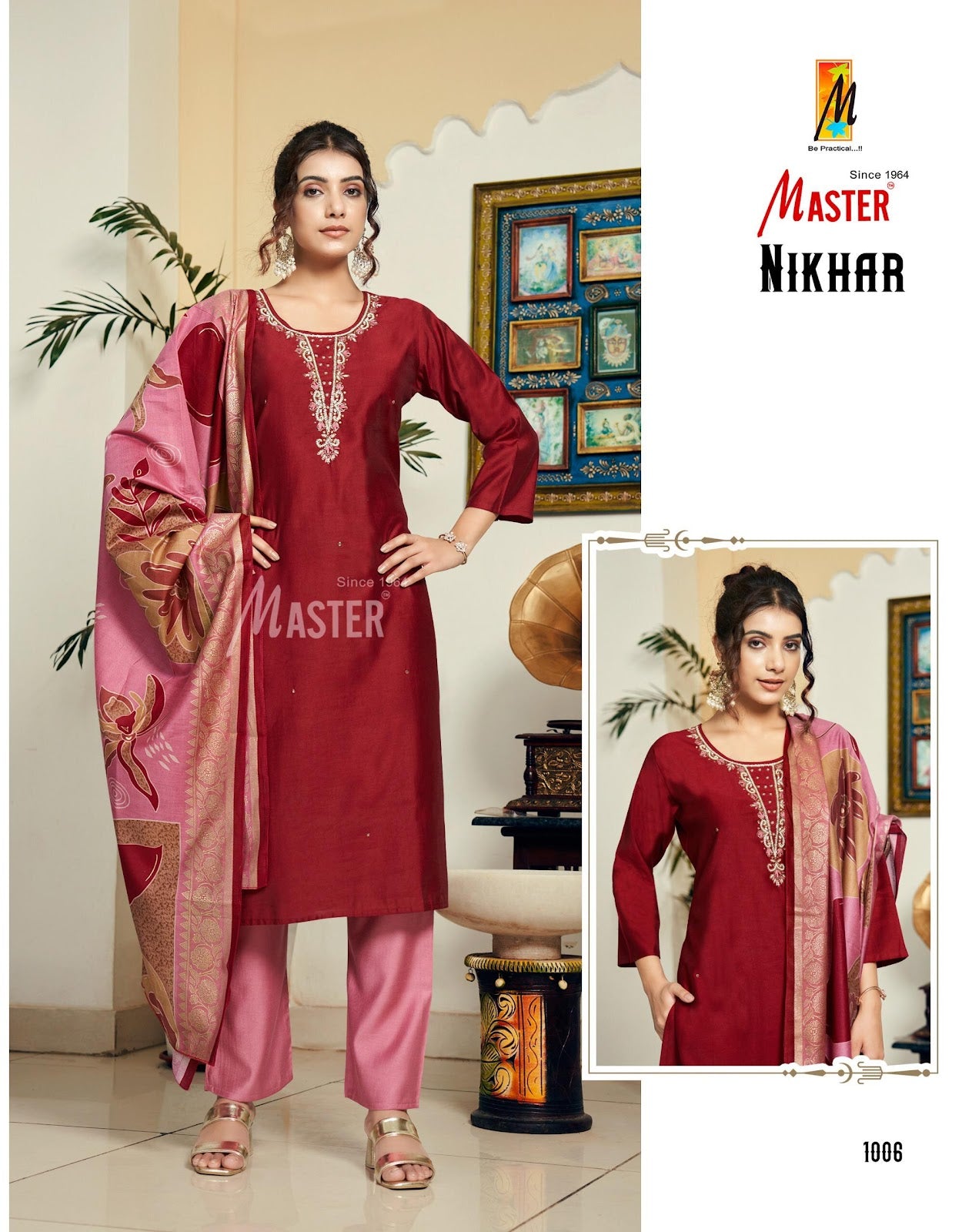 Nikhar Master Gadwal Readymade Pant Style Suits Supplier Gujarat