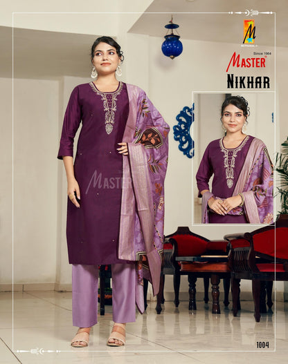 Nikhar Master Gadwal Readymade Pant Style Suits Supplier Gujarat