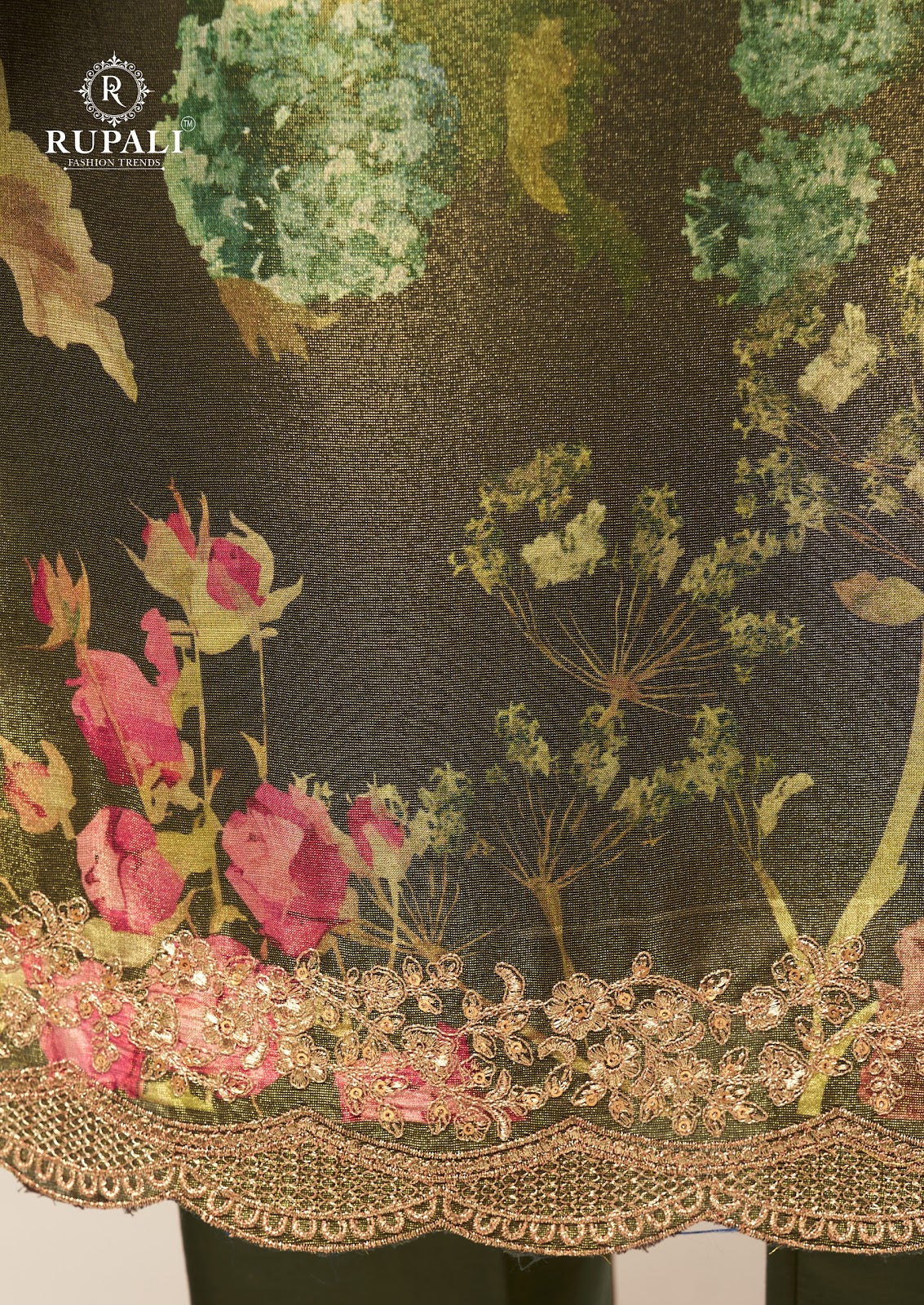 निखार रूपाली शुद्ध विस्कोस मलमल पैंट स्टाइल सूट निर्यातक