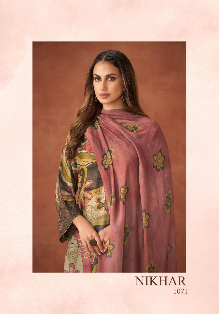 Nikhar Sahiba Staple Twill Pashmina Suits Exporter