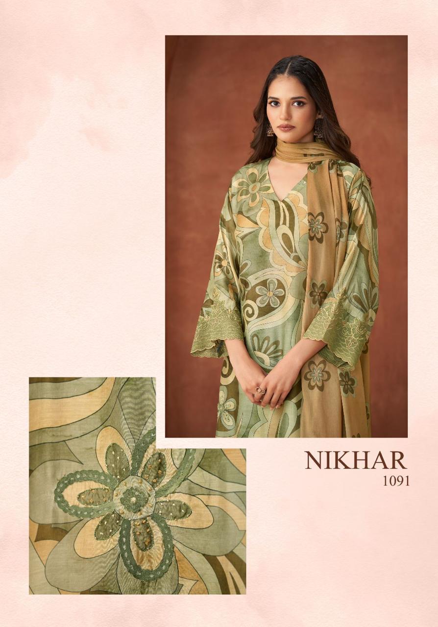 Nikhar Sahiba Staple Twill Pashmina Suits Exporter