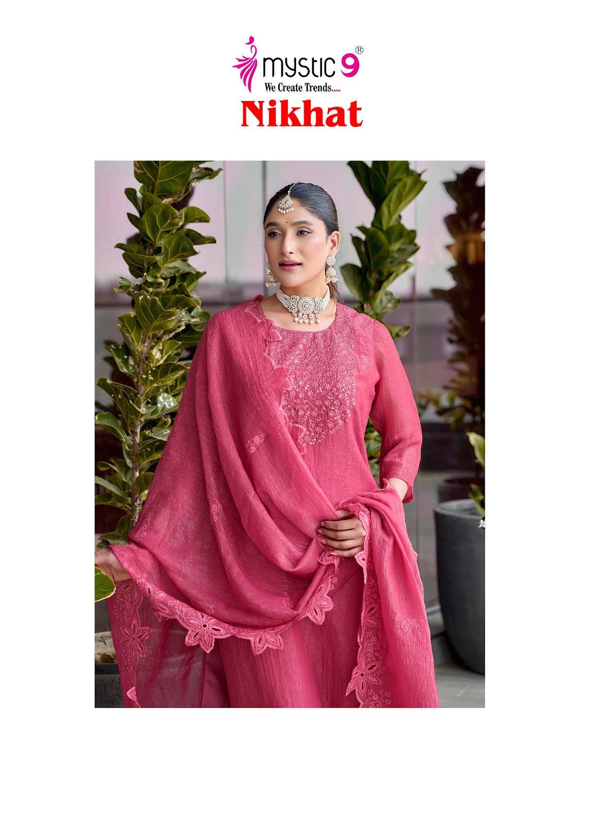 Nikhat Vol 1 Mystic 9 Silk Readymade Pant Style Suits Supplier Ahmedabad
