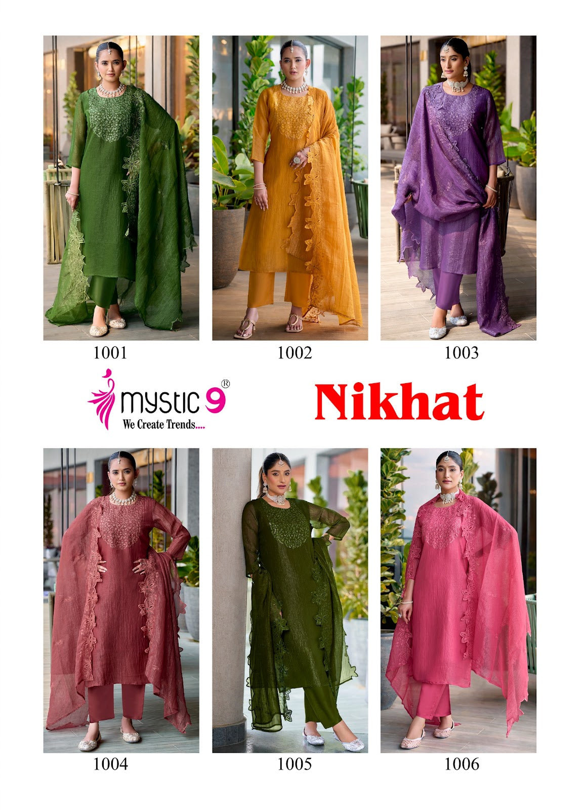Nikhat Vol 1 Mystic 9 Silk Readymade Pant Style Suits Supplier Ahmedabad