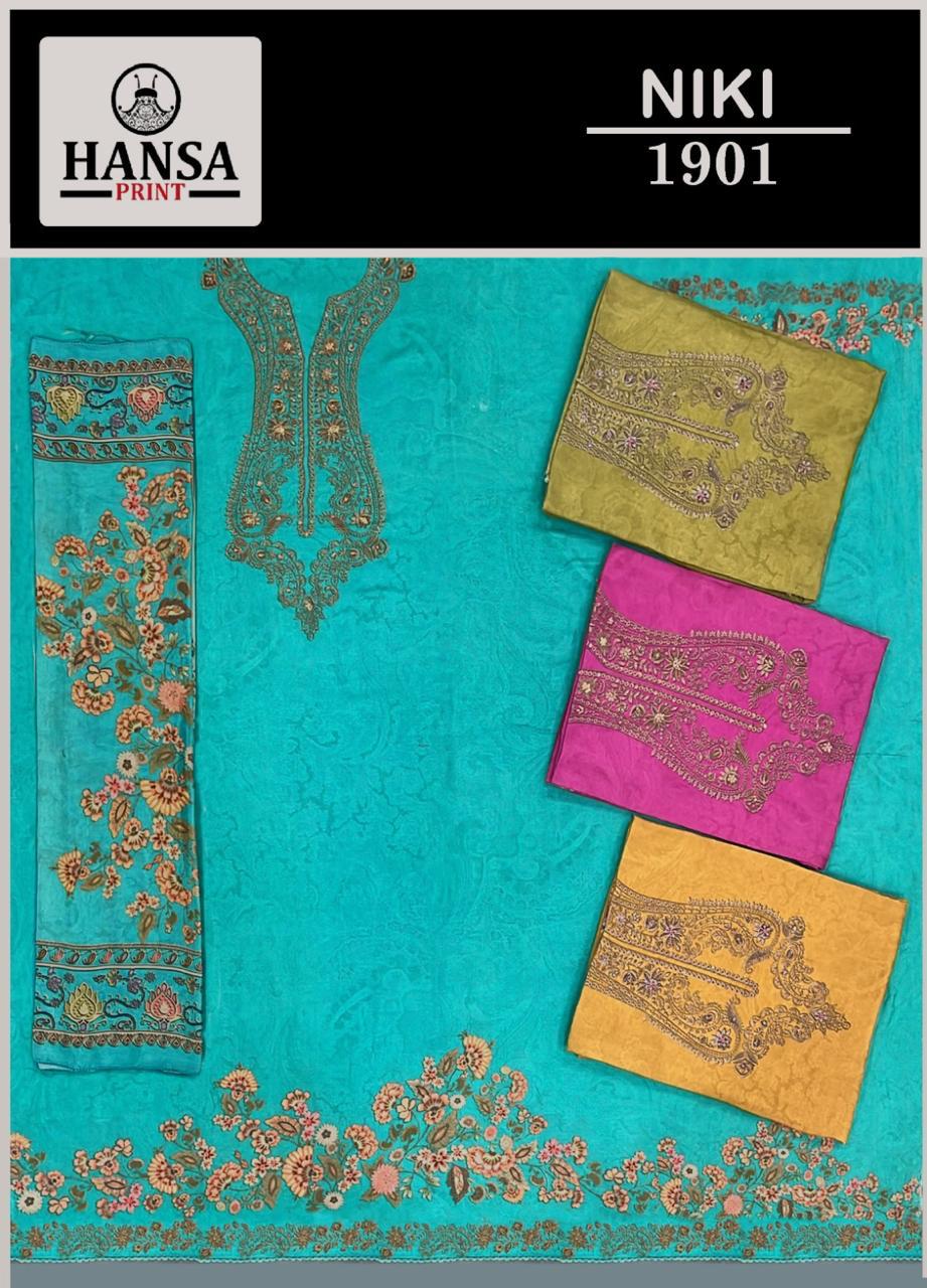 Niki 1901 Hansa Prints Muslin Salwar Suits Wholesale Rate