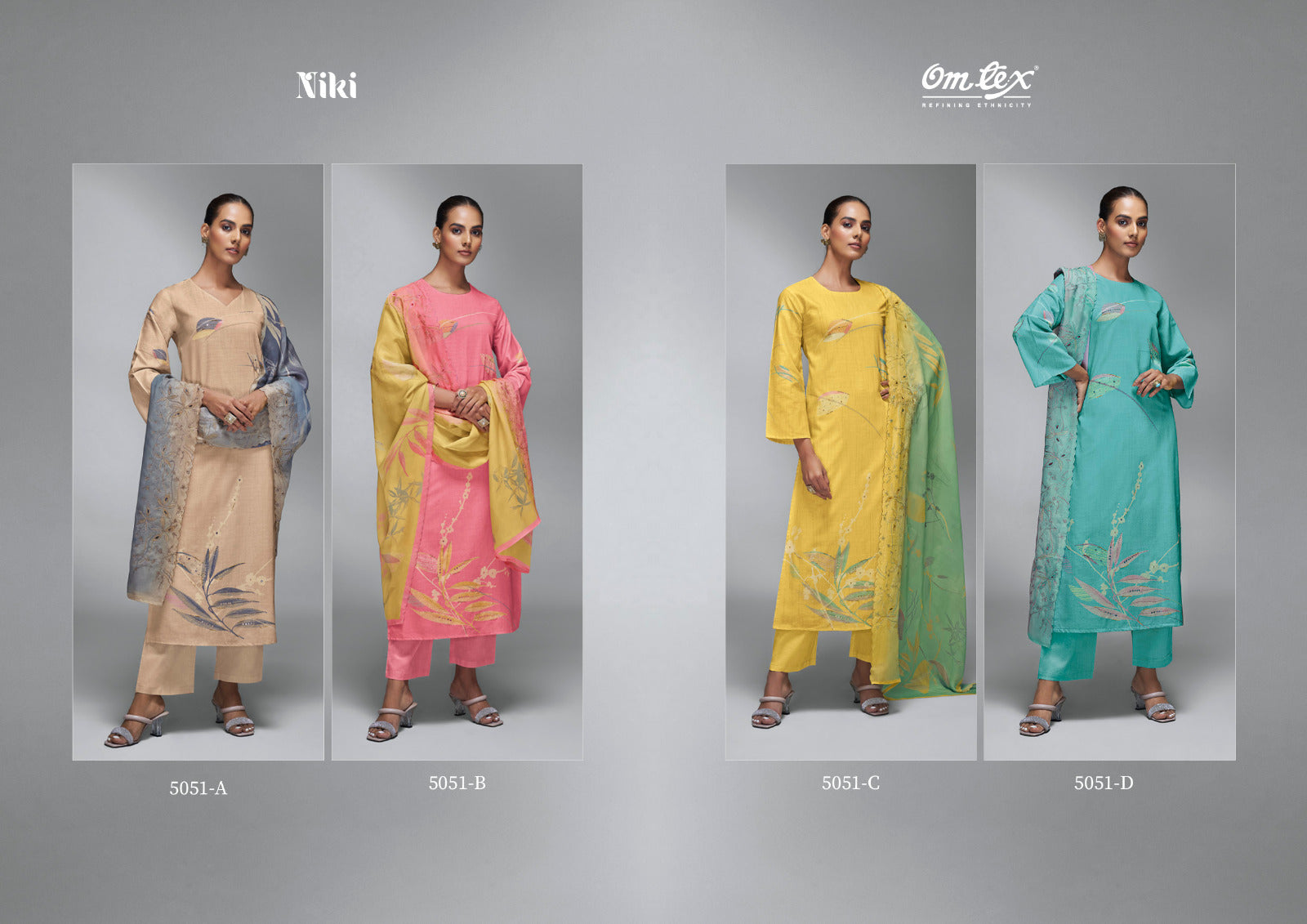 Niki Omtex Cotton Linen Pant Style Suits