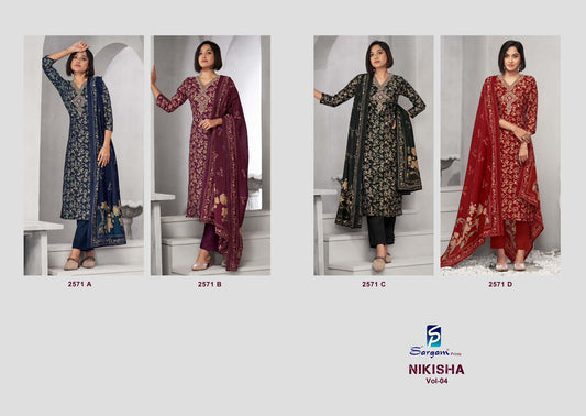 Nikisha Vol 4 Sargam Prints Viscose Modal Pant Style Suits Exporter Ahmedabad