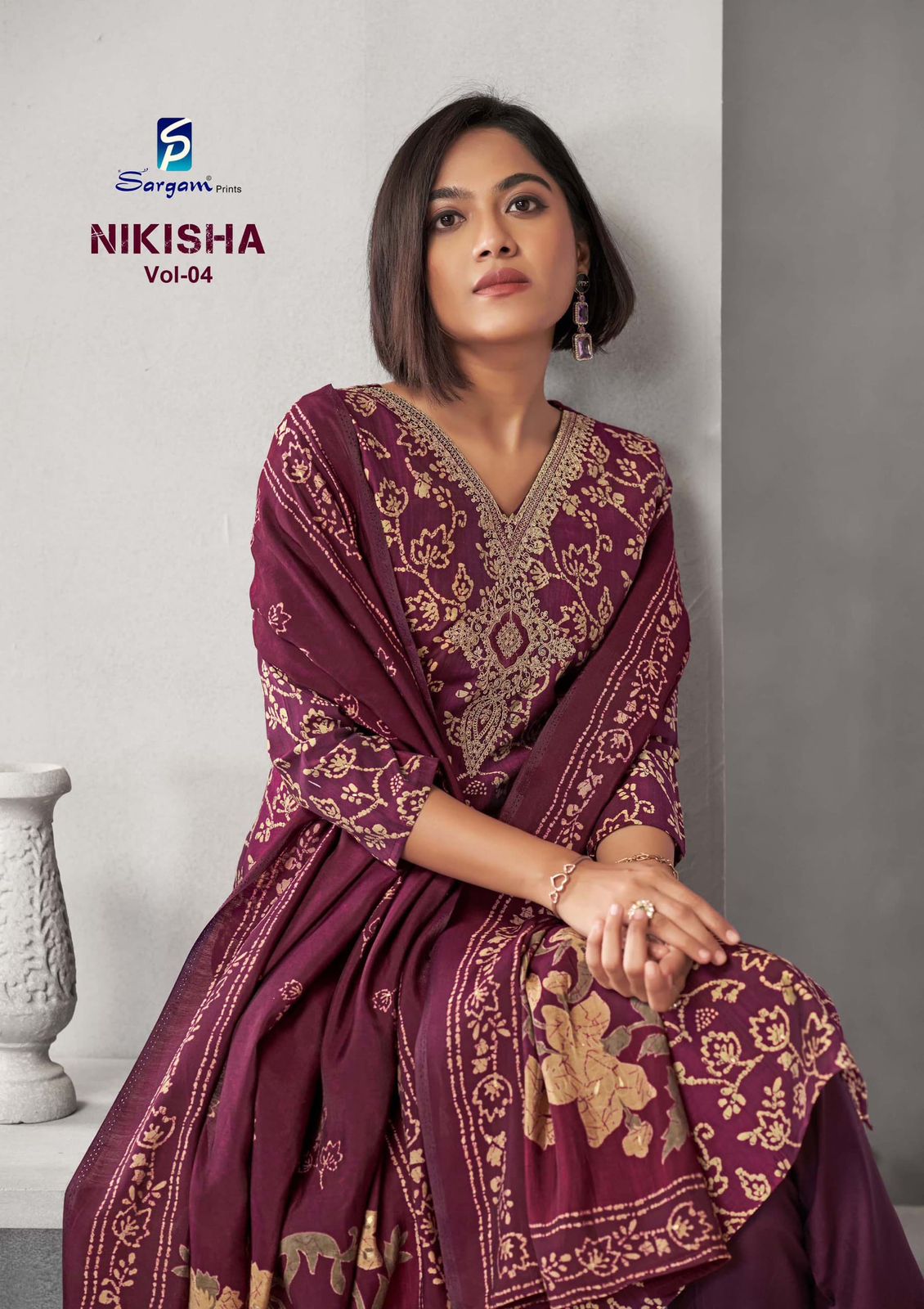 Nikisha Vol 4 Sargam Prints Viscose Modal Pant Style Suits Exporter Ahmedabad