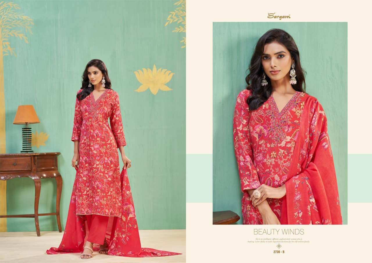 Nikisha Vol 6 Sargam Prints Viscose Pant Style Suits Manufacturer