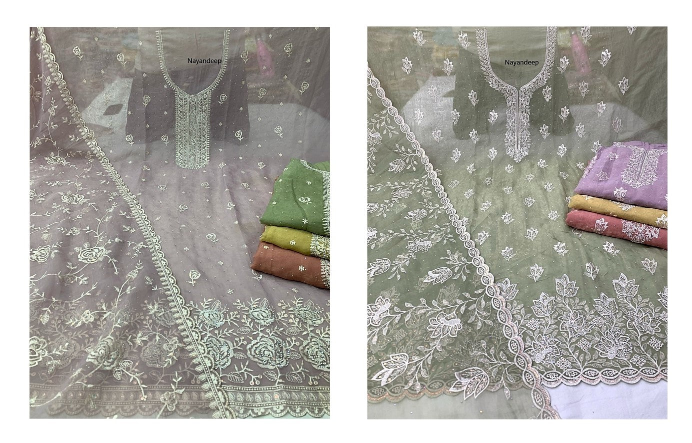 Nikita Nayandeep Rose Gold Salwar Suits Wholesale Rate