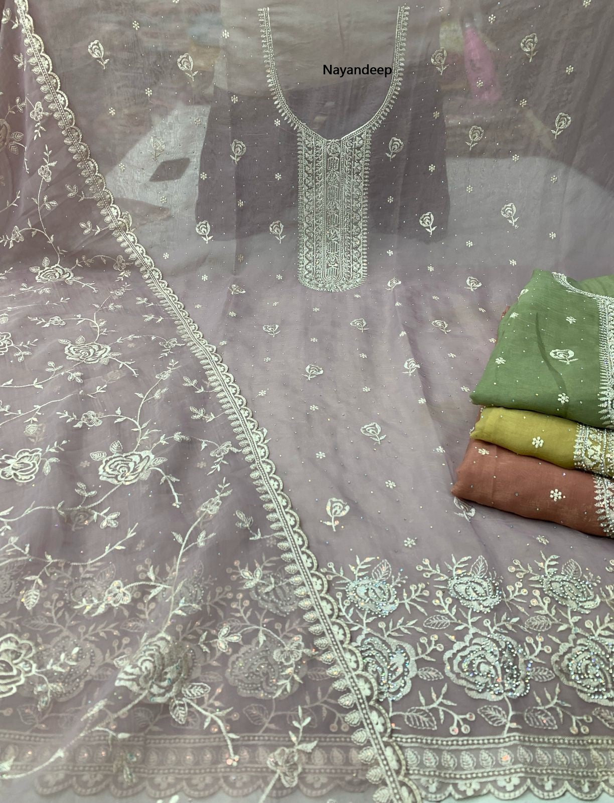 Nikita Nayandeep Rose Gold Salwar Suits Wholesale Rate