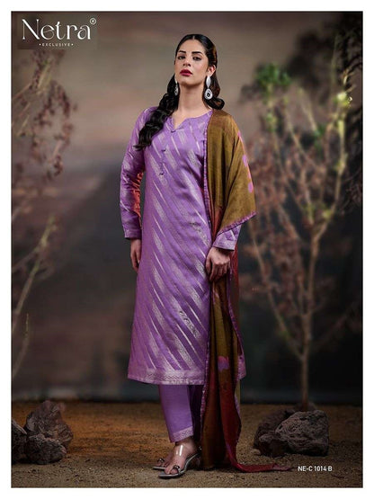 Nikita Netra Muslin Silk Pant Style Suits Wholesaler Ahmedabad