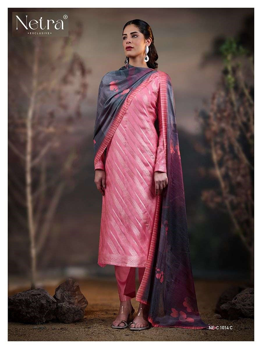 Nikita Netra Muslin Silk Pant Style Suits Wholesaler Ahmedabad
