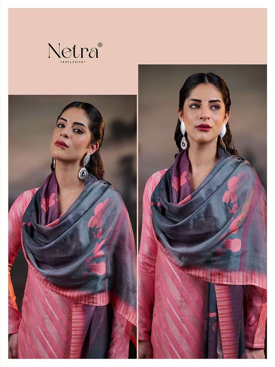 Nikita Netra Muslin Silk Pant Style Suits Wholesaler Ahmedabad