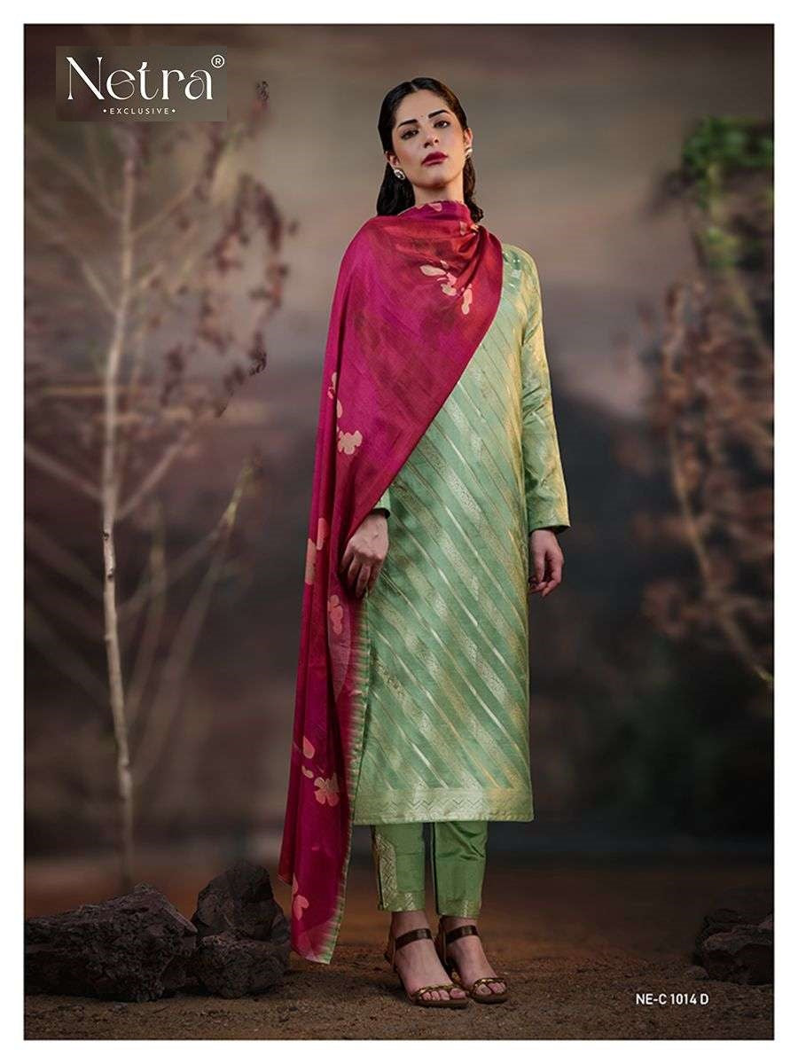 Nikita Netra Muslin Silk Pant Style Suits Wholesaler Ahmedabad