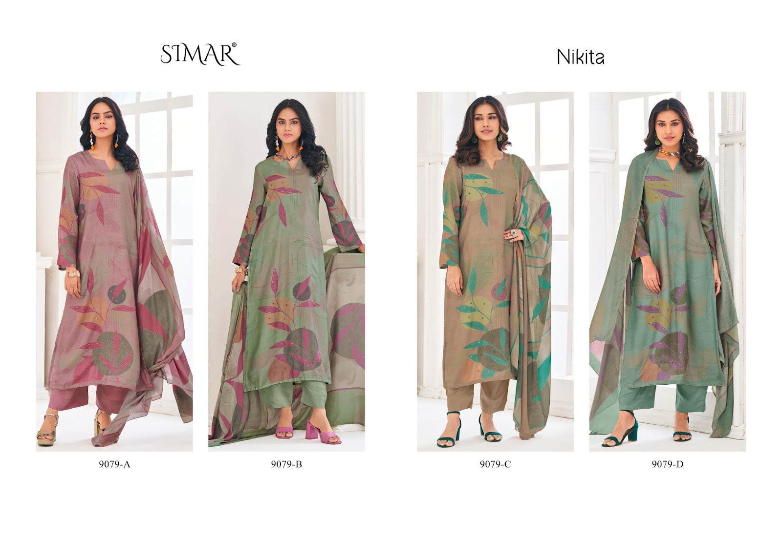 Nikita Simar Pure Viscose Muslin Pant Style Suits Supplier Gujarat