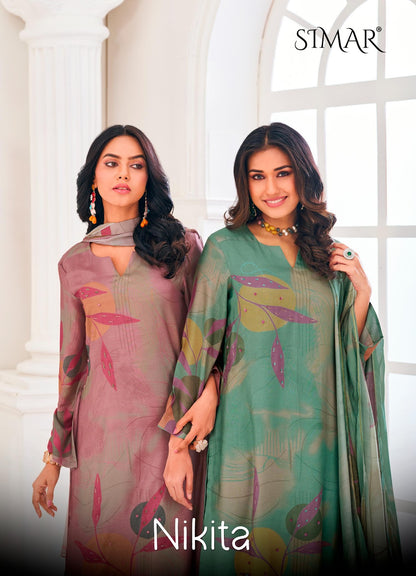 Nikita Simar Pure Viscose Muslin Pant Style Suits Supplier Gujarat