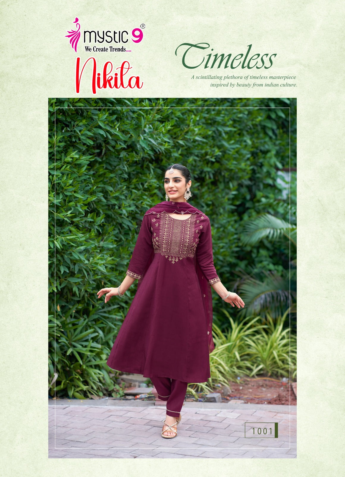 Nikita Vol 1 Mystic 9 Roman Silk Readymade Anarkali Suits Supplier India