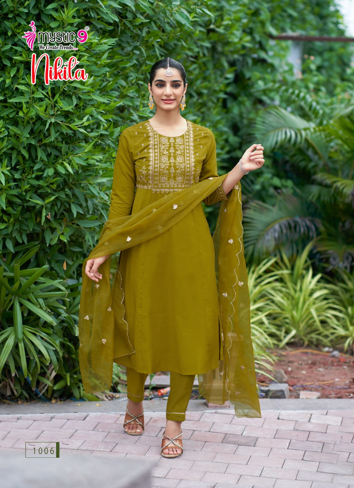 Nikita Vol 1 Mystic 9 Roman Silk Readymade Anarkali Suits Supplier India