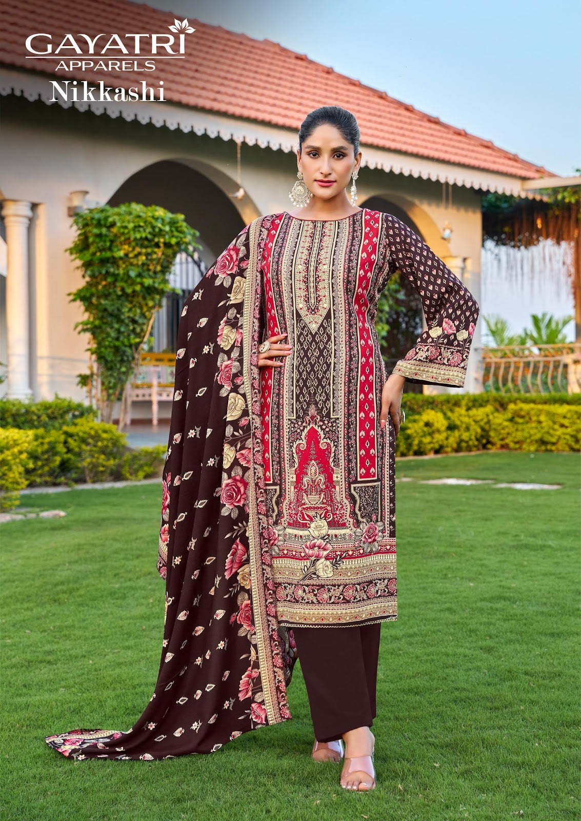 Nikkashi Vol 1 Gayatri Viscose Reyon Karachi Salwar Suits Exporter Gujarat