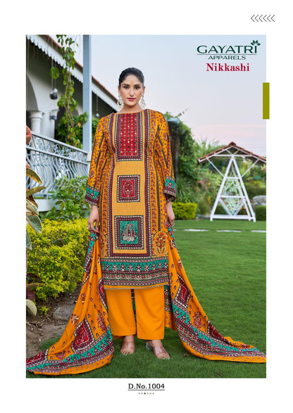Nikkashi Vol 1 Gayatri Viscose Reyon Karachi Salwar Suits Exporter Gujarat