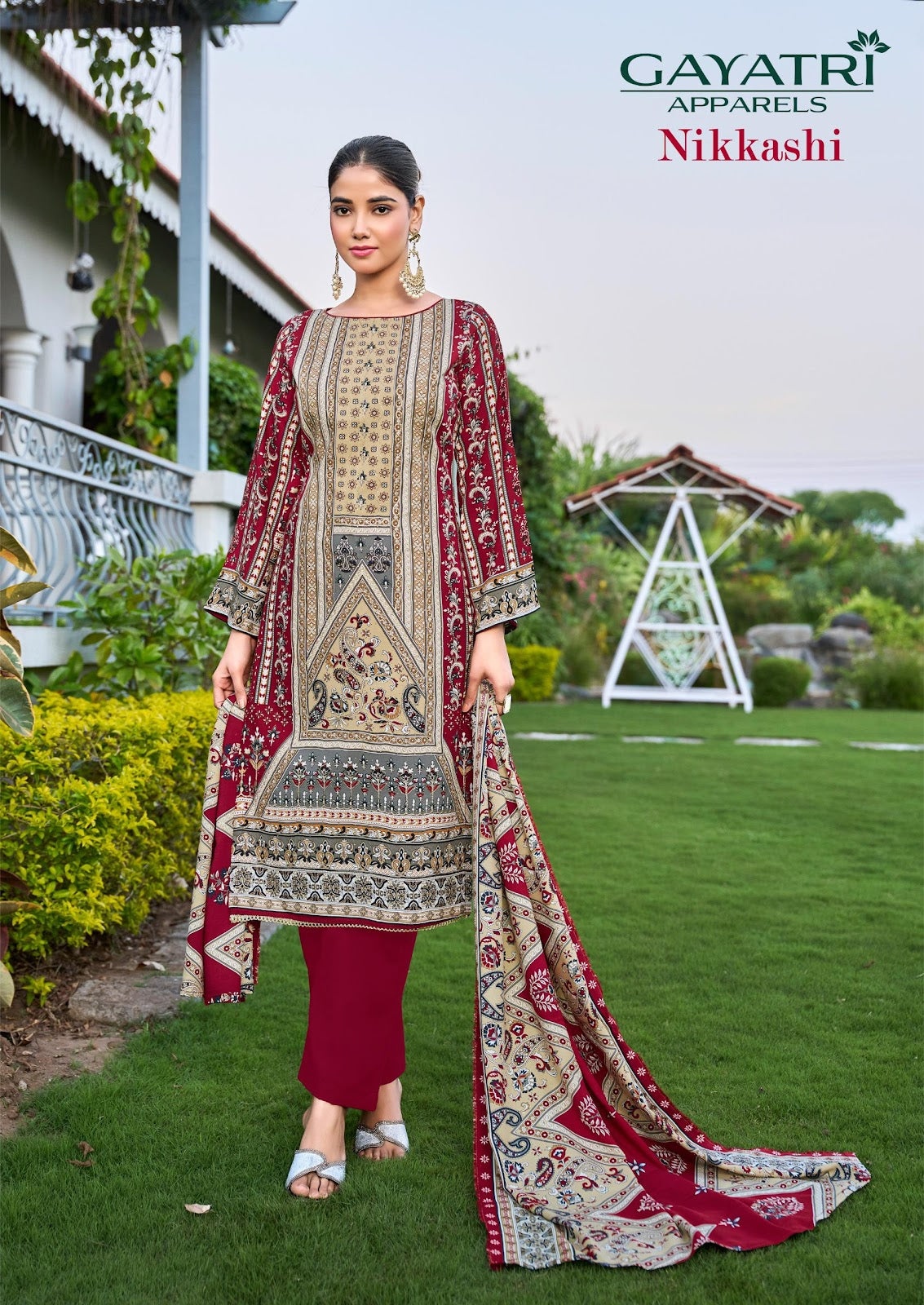 Nikkashi Vol 1 Gayatri Viscose Reyon Karachi Salwar Suits Exporter Gujarat