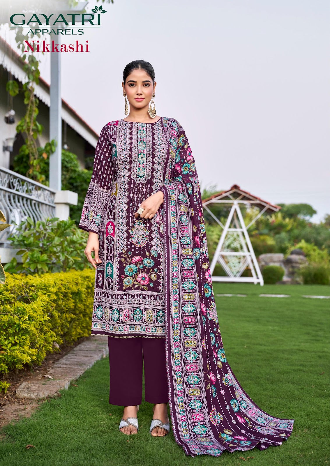 Nikkashi Vol 1 Gayatri Viscose Reyon Karachi Salwar Suits Exporter Gujarat