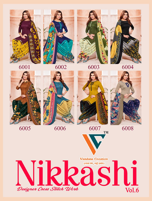 Nikkashi Vol 6 Vandana Creation Cotton Dress Material Supplier Ahmedabad