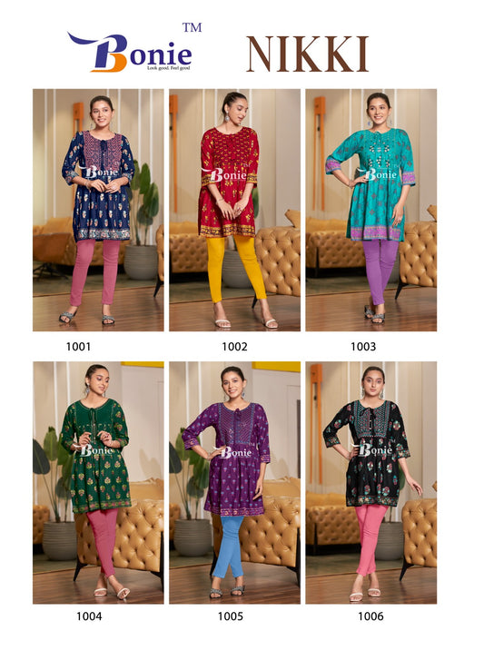 Nikki Bonie Rayon 14Kg Fancy Tops Wholesale Price