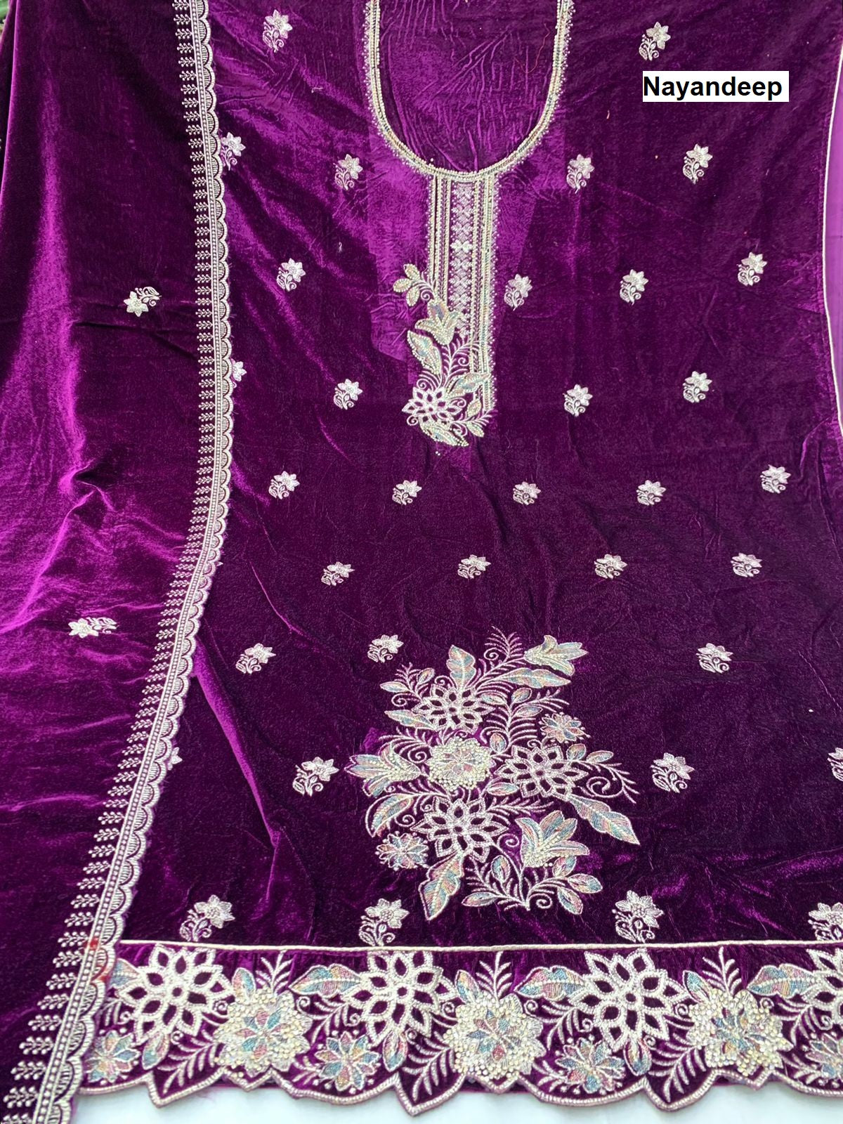 Nikki Nayandeep Viscose Velvet Suits Supplier Ahmedabad