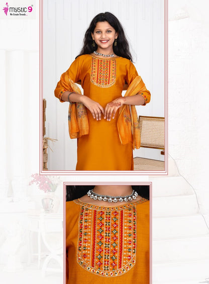 Nikki Vol 1 Mystic 9 Vertican Girls Readymade Pant Suits Wholesaler Ahmedabad