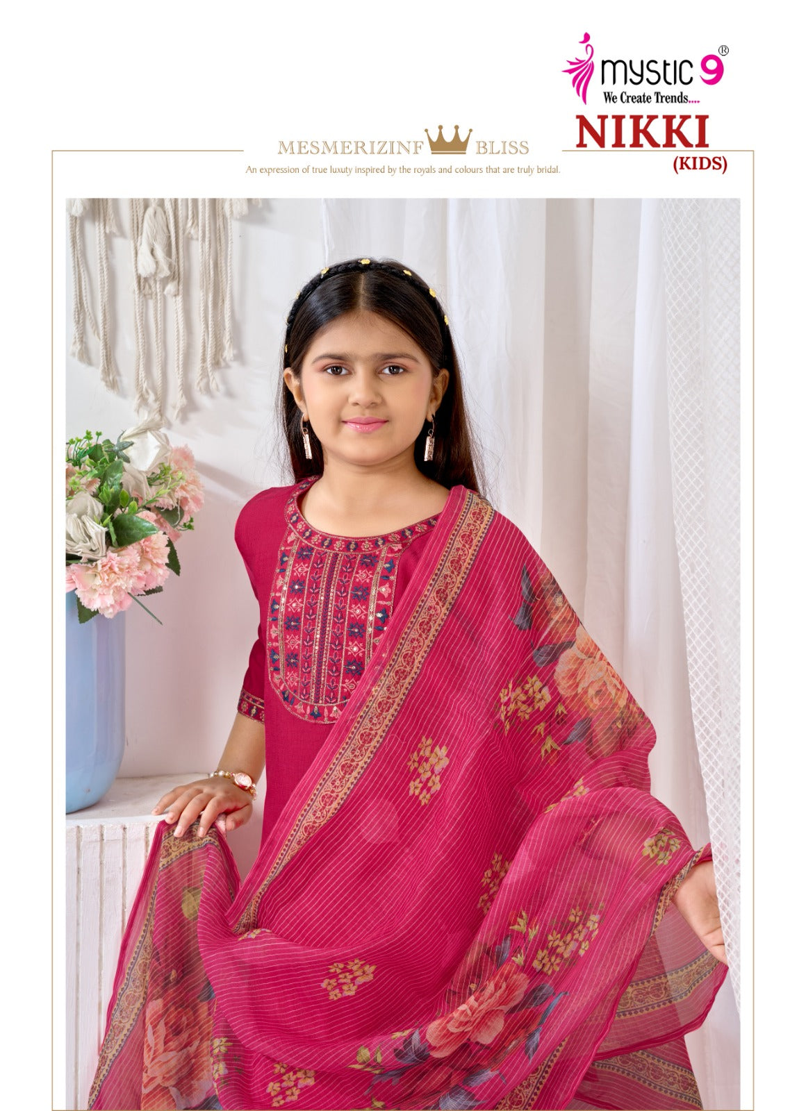 Nikki Vol 2 Mystic 9 Vertican Girls Readymade Pant Suits Wholesaler India