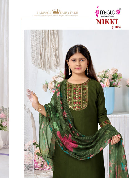 Nikki Vol 2 Mystic 9 Vertican Girls Readymade Pant Suits Wholesaler India