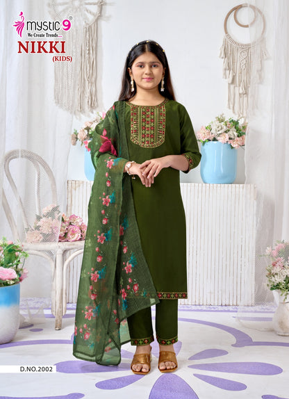 Nikki Vol 2 Mystic 9 Vertican Girls Readymade Pant Suits Wholesaler India