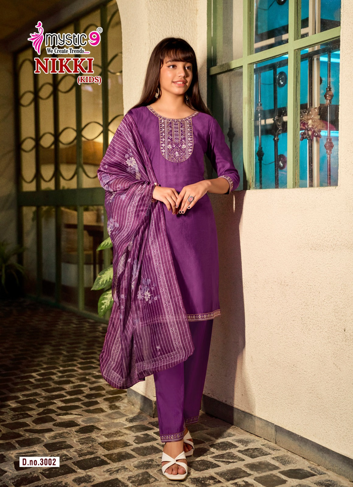 Nikki Vol 3 Mystic 9 Vertican Girls Readymade Pant Suits Manufacturer Gujarat