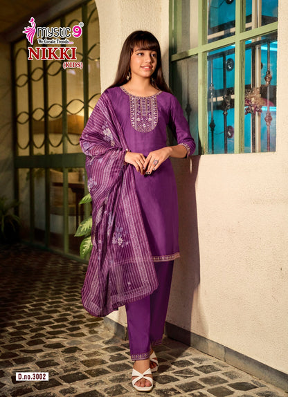 Nikki Vol 3 Mystic 9 Vertican Girls Readymade Pant Suits Manufacturer Gujarat
